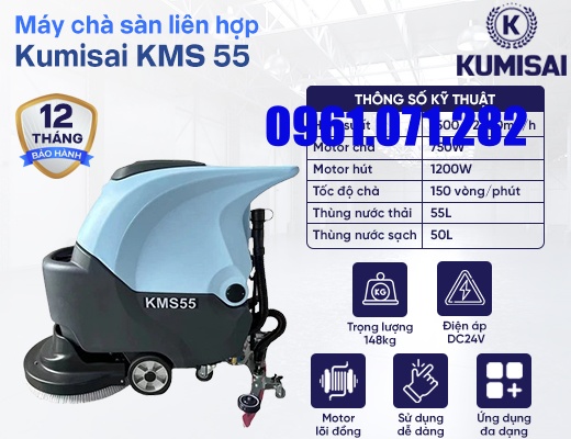 Máy chà sàn liên hợp Kumisai KMS 55