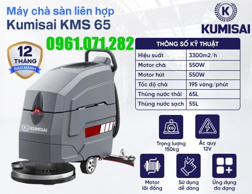 Máy chà sàn liên hợp Kumisai KMS 65