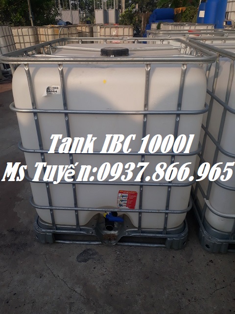 Thùng chứa dung dịch lỏng cỡ lớn, thùng ibc, tank có khung thép hàng cũ