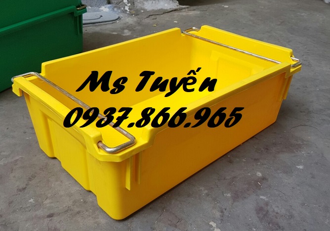 Thùng có quai sắt đựng đồ cơ khí, khay có quai xách, thùng nhựa có quai sắt
