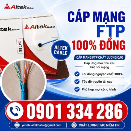 Cáp Mạng Cat5e & Cat6 FTP ALTEK KABEL – Chống Nhiễu Hiệu Quả, Truyền Dữ Liệu Ổn Định
