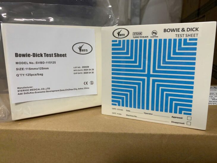 BOWIE DICK TEST SHEET VIMED