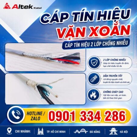 Báo Giá Cáp Tín Hiệu Vặn Xoắn 2 Lớp Chống Nhiễu ALTEK KABEL Báo Giá Cáp Tín Hiệu Vặn Xoắn 2 Lớp Chống Nhiễu ALTEK KABEL