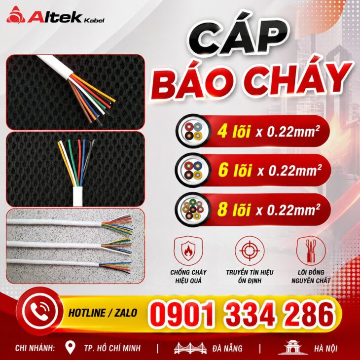 Cáp Báo Cháy ALTEK KABEL – Cáp Tín Hiệu PCCC Đồng 100%