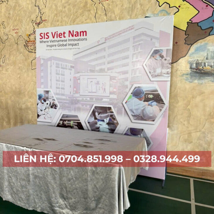 thiết kế in ấn thi công backdrop