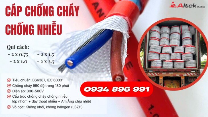 Cáp Tín Hiệu Chống Nhiễu 2×0.75mm² Altek Kabel – Phân Phối Khánh Hòa, Bình Định, Phú Yên