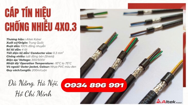 Cáp Điều Khiển 4 Lõi Tiết Diện 0.3 Tại Phú Thọ, Sơn La, Hải Dương