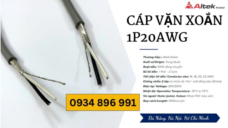 Cáp Tín Hiệu 1P 20 AWG Altek Kabel – Giao Nhanh TP.HCM, Bình Dương, Cần Thơ