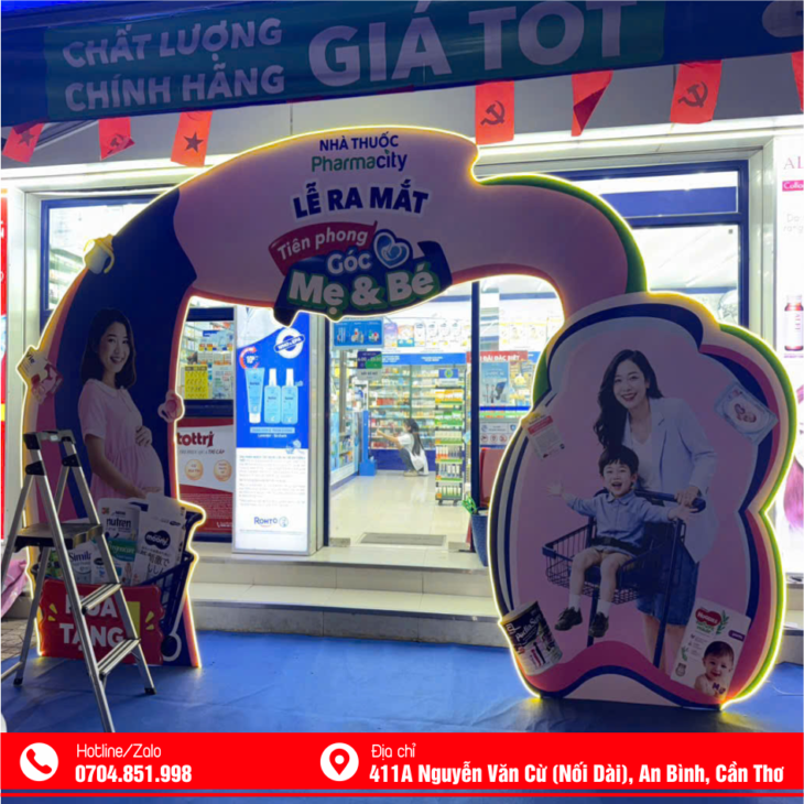 THI CÔNG POSM BACKDROP SỰ KIỆN CẦN THƠ