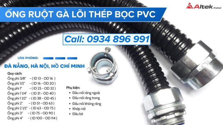 Ống Ruột Gà Lõi Thép Bọc Pvc Và Phụ Kiện Đà Nẵng, Quảng Trị, Huế
