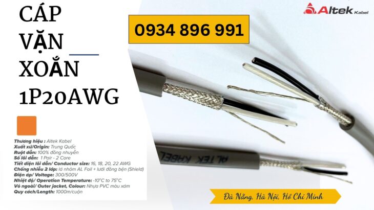 Cáp Tín Hiệu 1P 20 AWG Altek Kabel – Giao Nhanh TP.HCM, Bình Dương, Cần Thơ