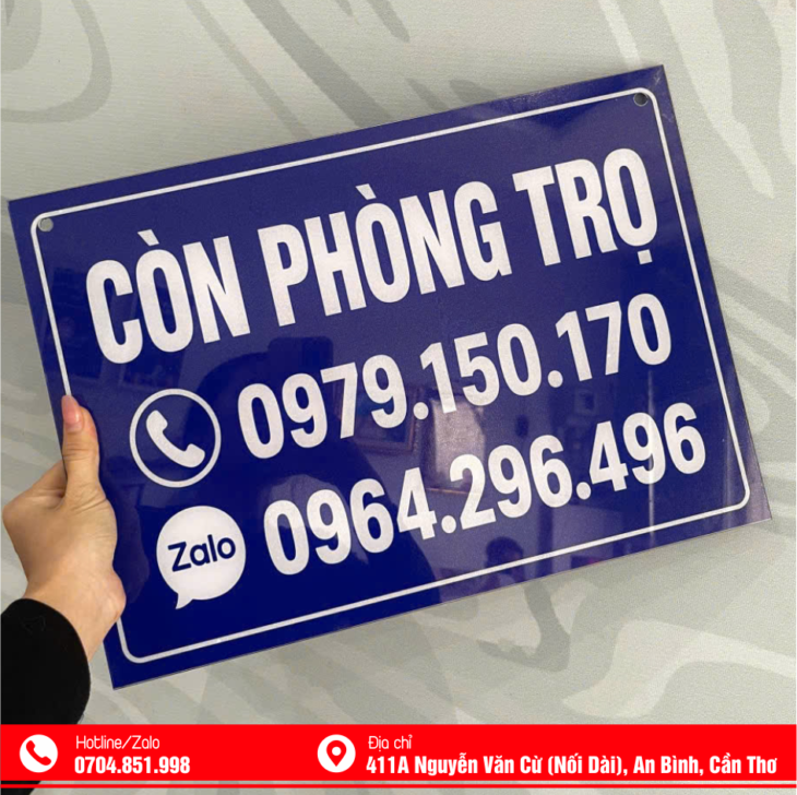 IN BẢNG SỐ NHÀ, ALU MICA