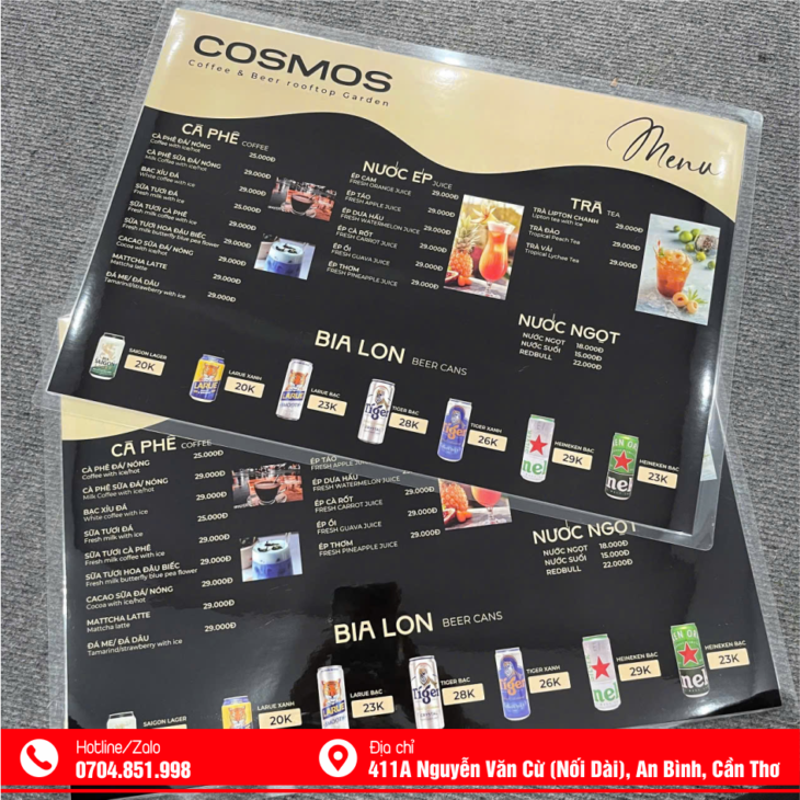 IN ẤN MENU TẠI CẦN THƠ
