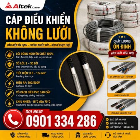 Cáp Điều Khiển Không Lưới Chống Nhiễu ALTEK KABEL – Đa Dạng Quy Cách