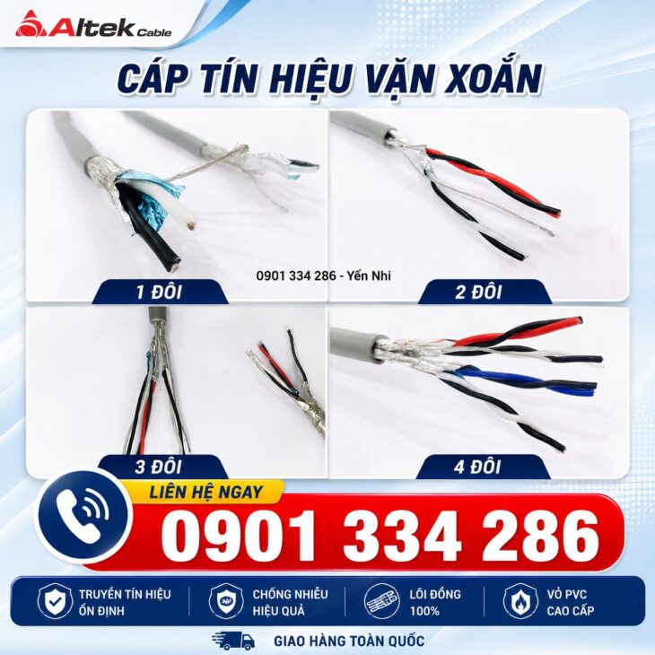 Cáp Tín Hiệu Vặn Xoắn Chống Nhiễu ALTEK KABEL