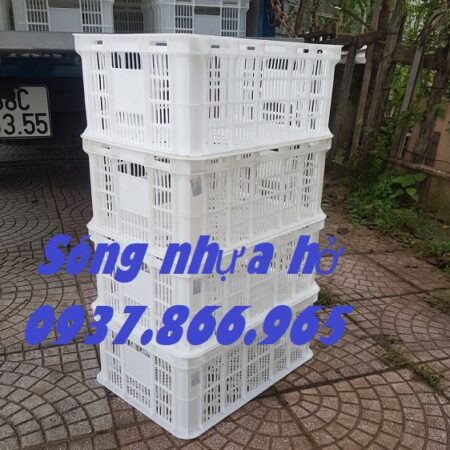 Sọt chế biến thực phẩm trong kho lạnh, sọt nhựa rỗng- sóng hở