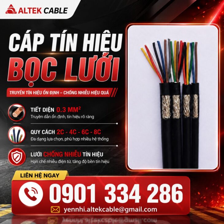 Cáp Tín Hiệu Chống Nhiễu 0.3mm² ALTEK KABEL | Đồng Nguyên Chất 100%
