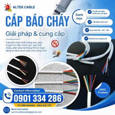Cáp Báo Cháy ALTEK KABEL | Đồng Nguyên Chất 100%, Ổn Định Cho Hệ Thống PCCC Cáp Báo Cháy ALTEK KABEL | Đồng Nguyên Chất 100%, Ổn Định Cho Hệ Thống PCCC