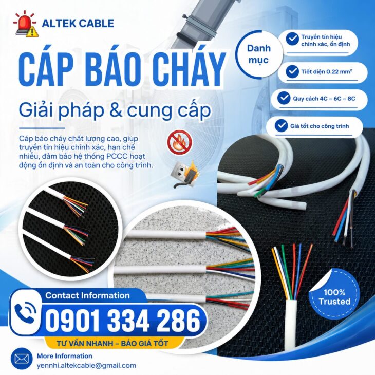 Cáp Báo Cháy ALTEK KABEL | Đồng Nguyên Chất 100%, Ổn Định Cho Hệ Thống PCCC