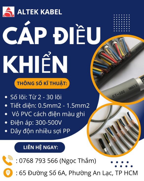 CẦN BÁN Cáp Điều Khiển ALTEK KABEL PVC Màu Ghi – Bền Bỉ, Dễ Thi Công