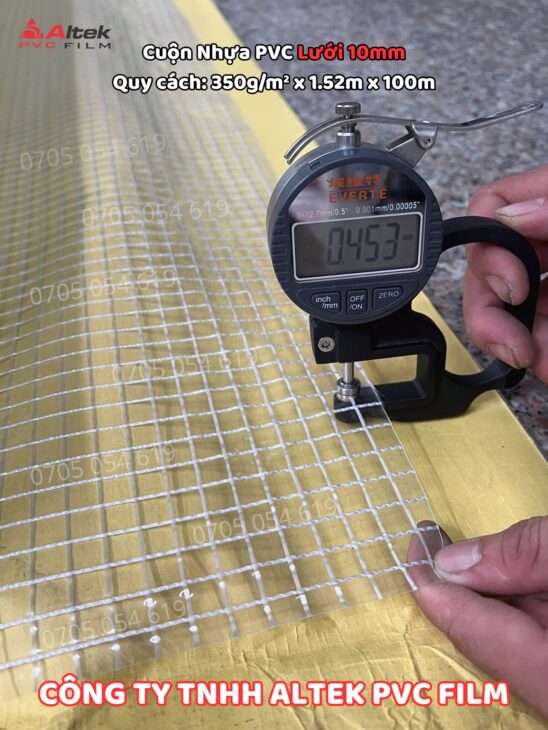 Nhựa pvc lưới 10mm giá tốt, Altek sẵn kho số lượng nhiều