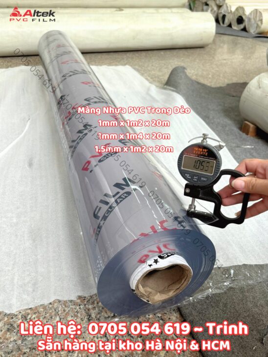 Cuộn nhựa pvc dẻo loại khổ 1m2 – khổ 1m4 hàng sẵn kho