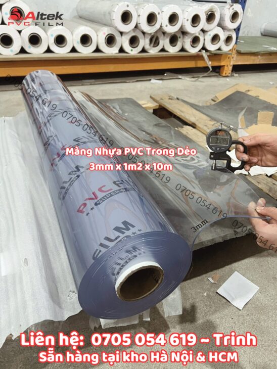 Cuộn nhựa pvc dẻo loại khổ 1m2 – khổ 1m4 hàng sẵn kho