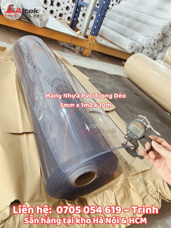 Cuộn nhựa pvc dẻo loại khổ 1m2 – khổ 1m4 hàng sẵn kho