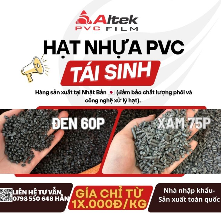 Hạt nhựa pvc xám 75P và đen 60P- giá cực tốt