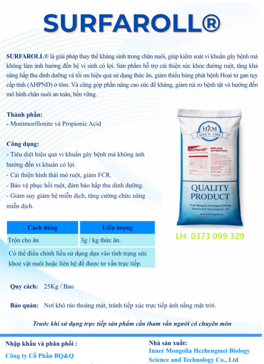 Khoáng sét SURFAROLL® – HỖ TRỢ GIẢM NGUY CƠ AHPND