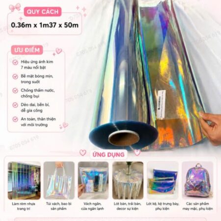 Pvc ánh kim bảy màu – lấp lánh, nổi bật, sản phẩm bán chạy nhất