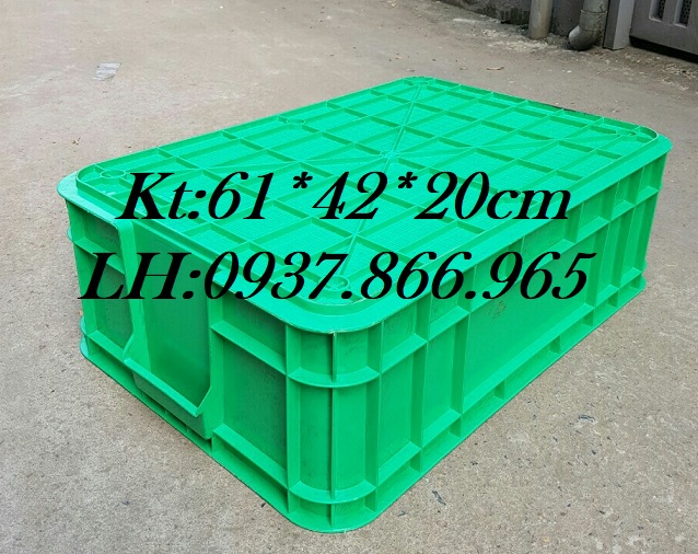 Giá thùng nhựa xanh dương có nắp, thùng nhựa HPDE, thùng nhựa cao 20, thùng
