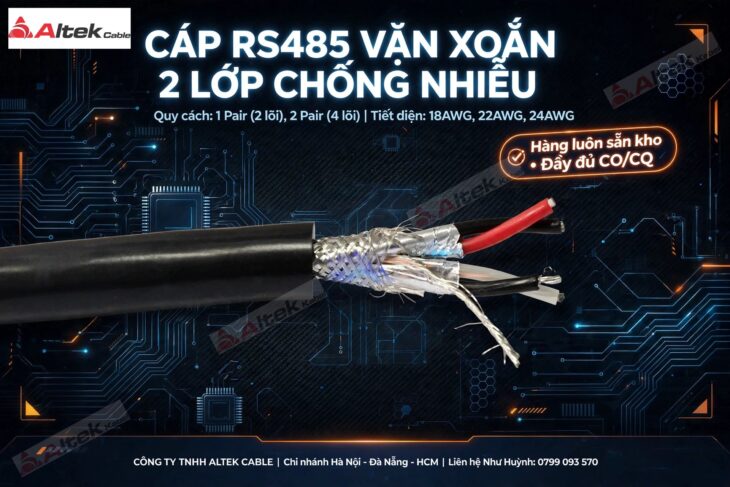 cáp tín hiệu rs485 1p22 awg giá bao nhiêu