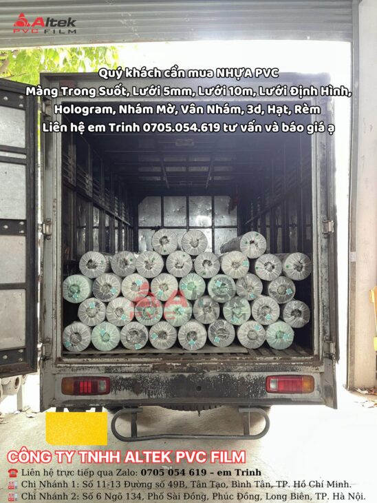 Màng nhựa pvc Trong Suốt hàng chính hãng Công Ty Altek Pvc Film