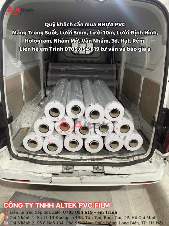 Màng nhựa pvc Trong Suốt hàng chính hãng Công Ty Altek Pvc Film