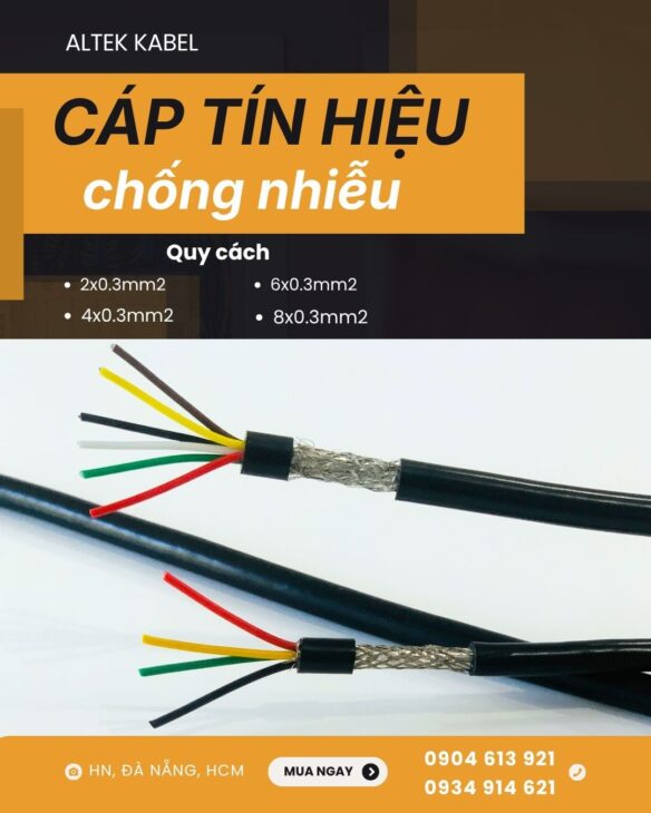 Cáp tín hiệu chống nhiễu 2×0.3/4×0.3/6×0.3/8×0.3 Altek Kabel