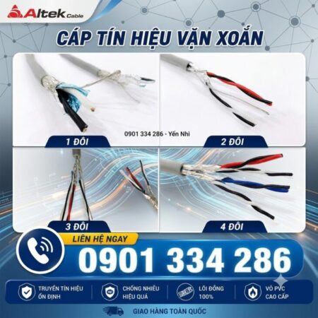 Cáp Tín Hiệu Vặn Xoắn Chống Nhiễu 16–22AWG, 1–4 Pair – ALTEK KABEL Cáp Tín Hiệu Vặn Xoắn Chống Nhiễu 16–22AWG, 1–4 Pair – ALTEK KABEL