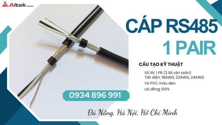 Sẵn Hàng Cáp Tín Hiệu RS485 24 AWG: Cần Thơ, Bình Dương, Vũng Tàu