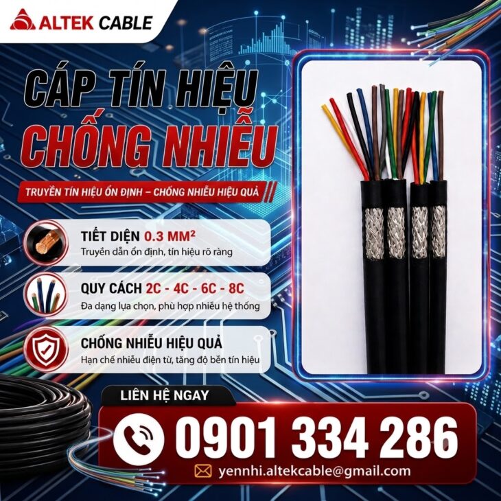 Cáp Tín Hiệu Chống Nhiễu 0.3mm² Ruột Đồng ALTEK KABEL