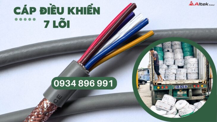 Cáp Điều Khiển 7×1.0mm² Chống Nhiễu – Giao Nhanh Đà Nẵng, Quảng Nam, Quảng Ngãi, Phú Yên