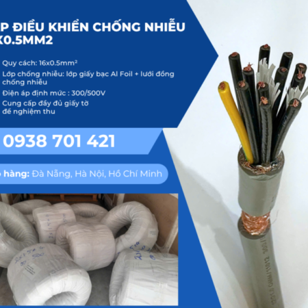 Cáp điều khiển chống nhiễu 16×0.5mm² – Truyền tín hiệu ổn định Bình Dương, Đồng Nai Cáp điều khiển chống nhiễu 16×0.5mm² – Truyền tín hiệu ổn định Bình Dương, Đồng Nai