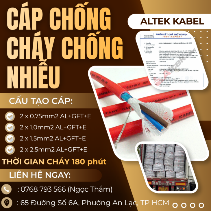 CẦN BÁN Cáp Chống Cháy Chống Nhiễu Altek Kabel Chính Xác _ Chất Lượng Cao, Gía Tốt