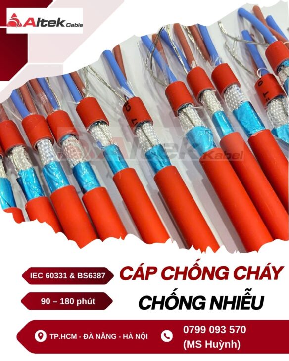 Cáp chống cháy chống nhiễu- Altek Kabel 2 x 0.75