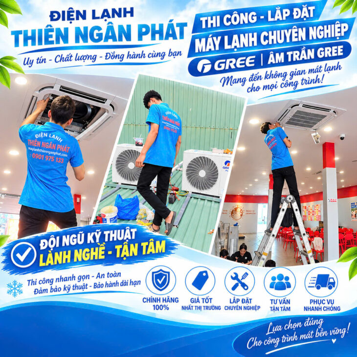 ĐẠI LÝ MÁY LẠNH ÂM TRẦN GREE CHÍNH HÃNG – GIÁ TỐT