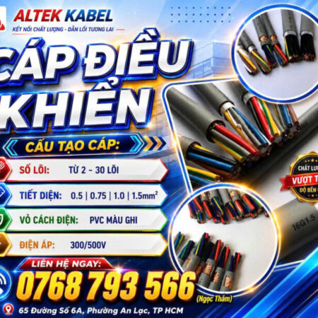 CẦN BÁN Cáp Điều Khiển ALTEK KABEL PVC Màu Ghi – Đa Dạng Quy Cách
