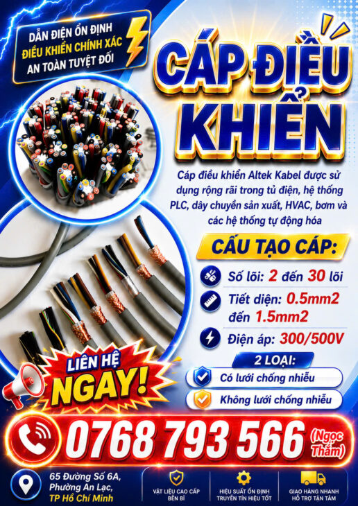 CẦN BÁN Cáp Điều Khiển ALTEK KABEL – Vật Liệu Cao Cấp Bền Bỉ