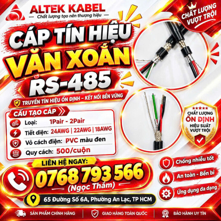 CẦN BÁN Cáp Tín Hiệu Vặn Xoán RS-845 ALTEK KABEL – Chất Lượng Vượt Trội