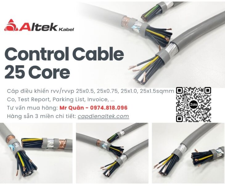 Altek Kabel: Cáp điều khiển 25 lõi loại mềm