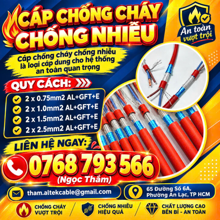 CẦN BÁN Cáp Chống Cháy Chống Nhiễu Altek Kabel – Chất Lượng Cao, Bền Bỉ, An Toàn