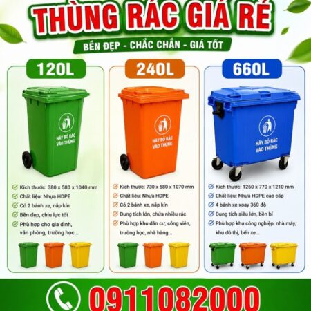 Giới thiệu nơi bán thùng rác giá rẻ, thùng rác 120L 240L 660L giá tốt- lh 0911082000 Giới thiệu nơi bán thùng rác giá rẻ, thùng rác 120L 240L 660L giá tốt- lh 0911082000